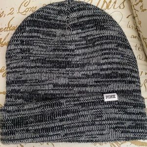 Victoria secret love pink grey striped hat